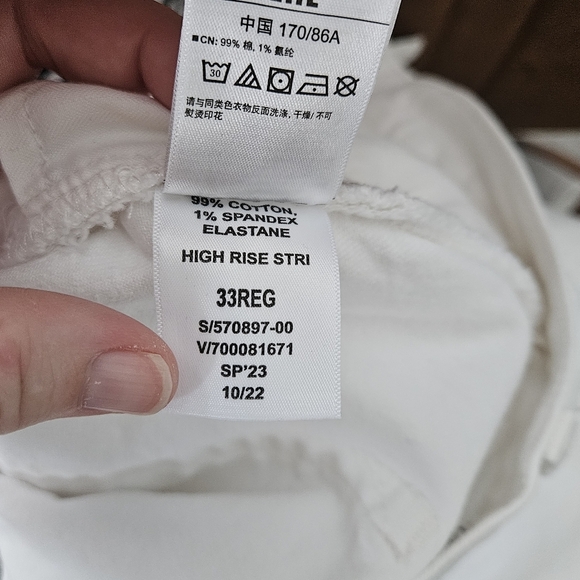 GAP High Rise Stride Wide-Leg Ankle Jeans in Optic White Size 16R - Picture 10 of 10